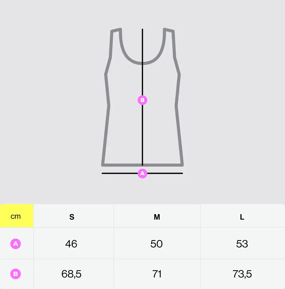 Size chart - Classic - women's tank top